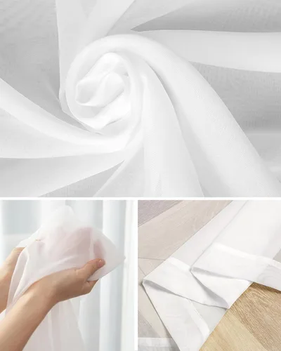 Miniatura 9 de Juego de paneles de cortinas de girasol, cortinas de gasa para cocina, cortinas de gasa de privacidad para sala de estar, dormitorio, decoración