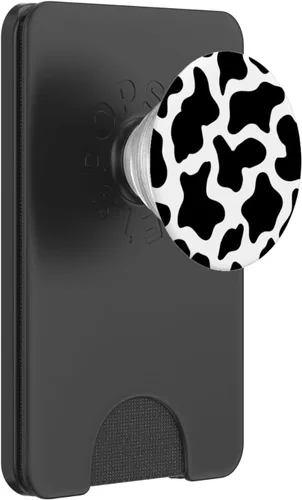Miniatura 7 de PopSockets - Agarre y soporte para teléfonos y tabletas, diseño de vaca, color blanco y negro