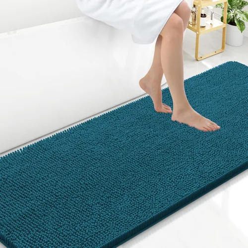 Miniatura 129 de Arotive Alfombras de baño de felpilla extrasuaves y absorbentes, de 24 x 16 pulgadas, lavables a máquina, parte trasera de goma antideslizante