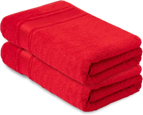 Melissa Linen, Juego de 2 toallas de baño, toallas de baño 100% algodón turco para baño, absorbentes, de secado rápido, duraderas y suaves, 28 x 55