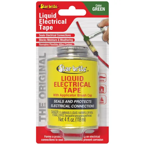 STAR BRITE - Cinta aislante eléctrica líquida con tapa aplicadora verde 4 OZ. (084106B)