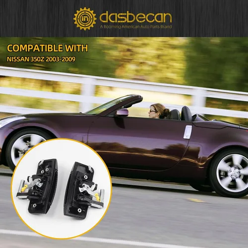 Miniatura 7 de Dasbecan 1 par de manijas de puerta exterior para el lado izquierdo del conductor y del lado derecho del pasajero, compatible con Nissan 350Z Fibra