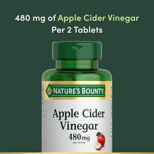 Miniatura 3 de Nature's Bounty - Tabletas de vinagre de sidra de manzana, 480mg por porción, suplemento vegetariano a base de plantas, 200 tabletas