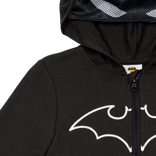 Miniatura 6 de DC Comics Justice League Batman - Sudadera con capucha para niños pequeños a grandes, Metálico