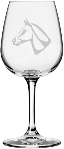 Miniatura 43 de Morgan Body Horse - Copa de vino grabada multiusos (12.75 onzas)