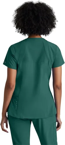 Miniatura 2 de Camiseta BARCO ONE para mujer con 4 bolsillos, cuello en V, camiseta sanitaria elástica por los 4 lados