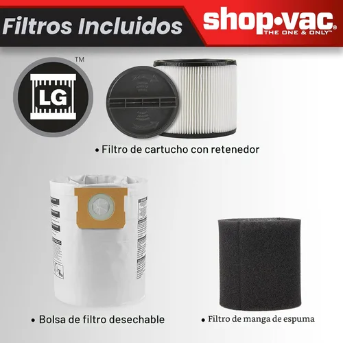 Miniatura 7 de Shop-Vac 5761011 Aspiradora de taller húmedo/seco de 10 galones, 4.5 HP pico, manguera de 1.5 pulgadas de diámetro x 7 pies, cable de 12 pies, ideal