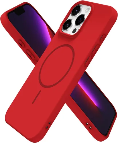 Miniatura 16 de oakxco Funda de silicona Mag Safe para iPhone 17 Pro Max, funda magnética delgada y fina compatible con carga inalámbrica MagSafe, bonita funda Negro