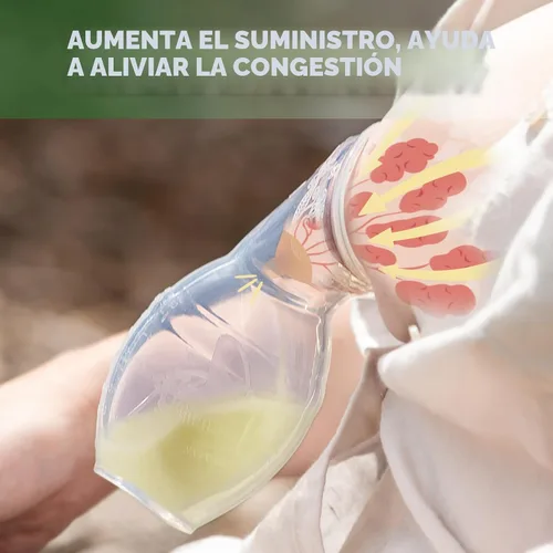Miniatura 6 de haakaa Extractor Manual de Leche para Lactancia, de Silicona, Transparente 4 oz/100 ml