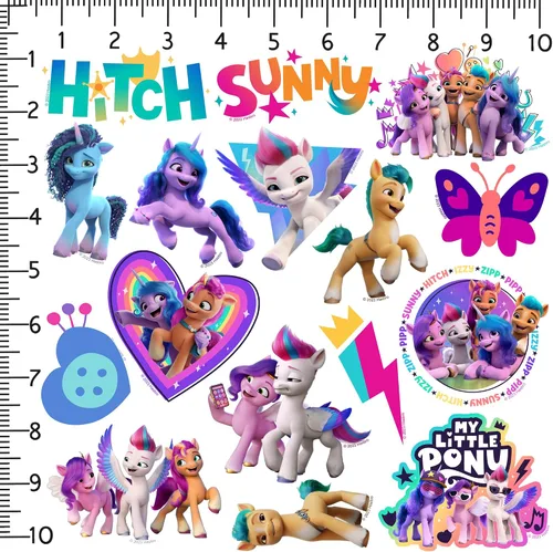 Miniatura 2 de My Little Pony: Make Your Mark - Paquete variado de calcomanías grandes de vinilo de 100 unidades – Sunny Starscout, Izzy Moonbow, Zipp Storm &