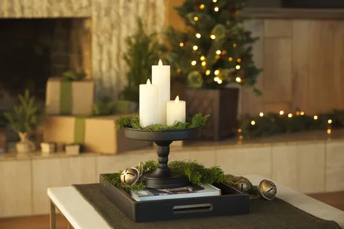 Miniatura 7 de Luminara Vela LED clásica delgada sin llama, blanca de 2 x 7.9 pulgadas, pilar de llama móvil con temporizador, vela de cera realista segura, Blanco