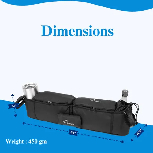 Miniatura 3 de Bolsa organizadora StrollAir, para colocar en un carrito de bebé, color negro