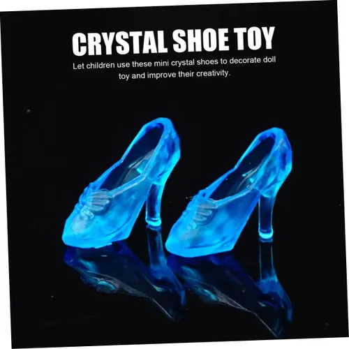 Miniatura 2 de 30 pares de mini sandalias de cristal para mujer, tacones para decoración de mesa de boda, tacones altos transparentes para mujer, mini zapatos