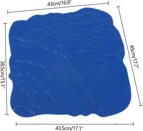 Miniatura 7 de Patrón concreto de la pizarra, 18''x18" estera azul de la piel del sello de la impresión de la textura del cemento concreto azul para imprimir