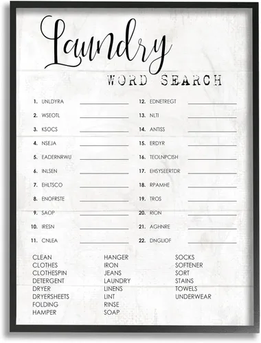 Miniatura 18 de Stupell Industries Guía de Símbolos de Lavandería Tipografía Beige 11 x 14 Negro medianoche