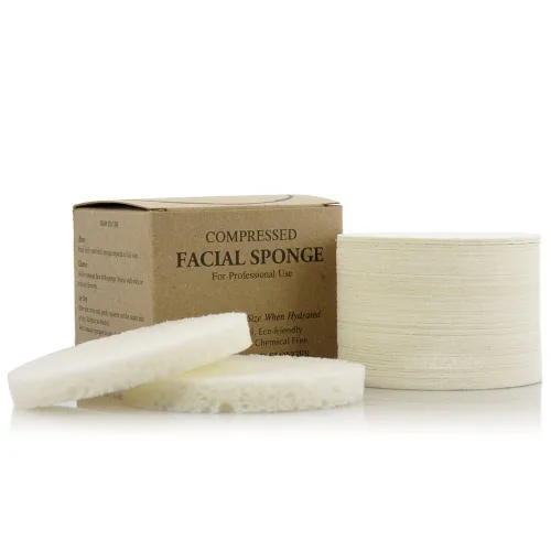 Appearus Esponjas faciales de celulosa natural, paquete de 50 (comprimidas), almohadillas profesionales de esponja facial para spa, para limpieza,