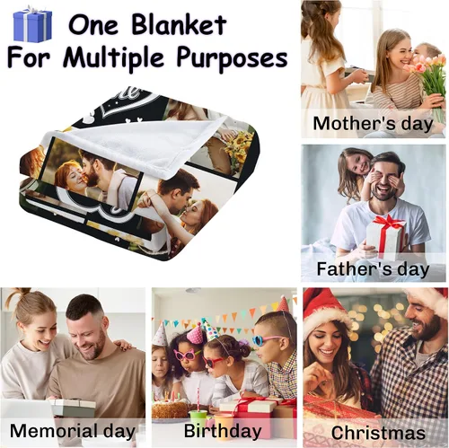 Miniatura 5 de Manta con fotos personalizada para novio, regalos del día de San Valentín, manta de fotos personalizada, regalos de novio de novia, regalos del día