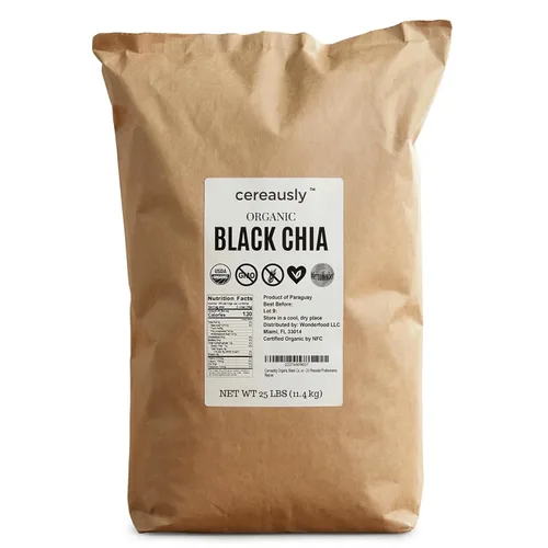 Miniatura 10 de Semillas orgánicas de chía negra de 4 libras a granel – Superalimento Omega-3 con alto contenido de fibra, sin OMG, sin gluten, veganas, kosher