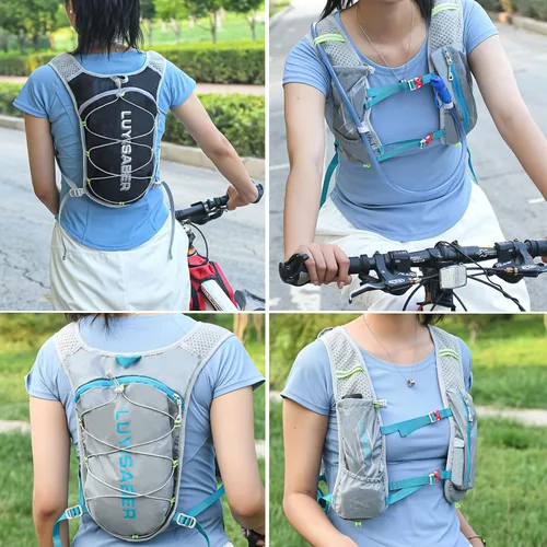 Miniatura 7 de Azarxis Hiking Hydration Pack 5L Running Backpack Daypack Vest with 2L Water Bladder for Women Men Cycling Biking Trail Race