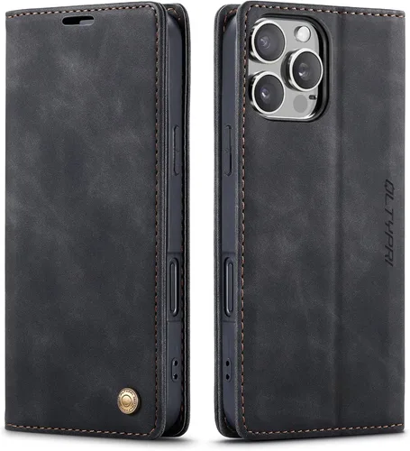 Miniatura 117 de QLTYPRI Para iPhone Air Case Wallet Con Tarjetero, Vintage PU Cuero Kickstand Cierre Magnético A Prueba De Golpes Folio Libro Funda Para IPhone 17