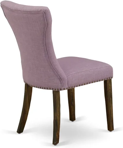 Miniatura 12 de East West Furniture F2GA5-740 - Juego de mesa de cocina de 5 piezas para 4 personas, incluye una mesa de comedor redonda con pedestal y 4 sillas
