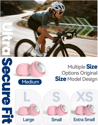 Miniatura 3 de 4 pares de almohadillas de silicona de repuesto para AirPods Pro 1st/2nd (2019/2022/2023) con bolígrafo de limpieza, agujero de reducción de ruido
