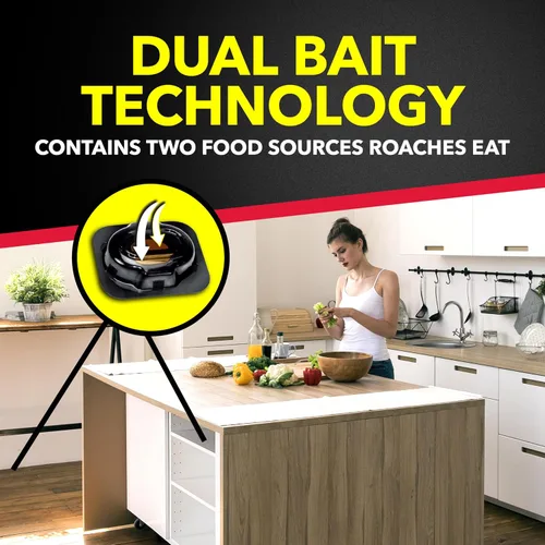 Miniatura 8 de Raid Cebos grandes de doble control para cucarachas para control de cucarachas en interiores, estaciones de cebo resistentes a los niños, 8