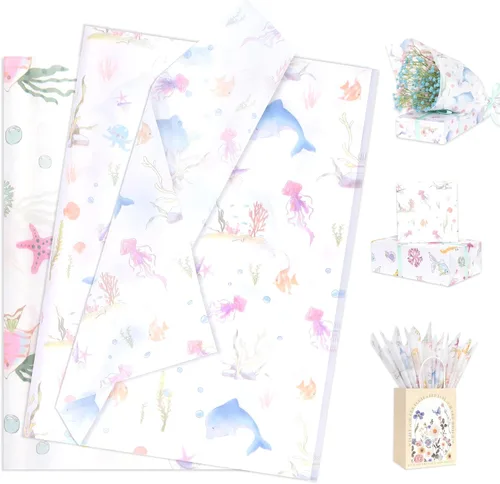 Miniatura 11 de Larcenciel Papel de seda negro, papel de seda floral vintage para bolsas de regalo, cajas, envoltura, manualidades, suministros de embalaje de arte