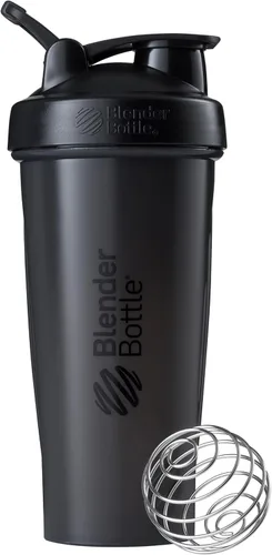 Miniatura 11 de BlenderBottle Botella Batidora Clásica Perfecta para Batidos de Proteínas y Pre-Entreno, 20 Onzas, Negro