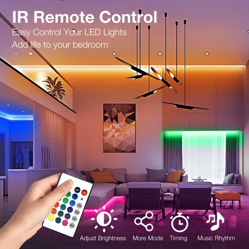 Miniatura 3 de DAYBETTER Tira de luces LED de 400 pies, luz inteligente con control remoto de aplicación, luces LED RGB para dormitorio, sincronización de música