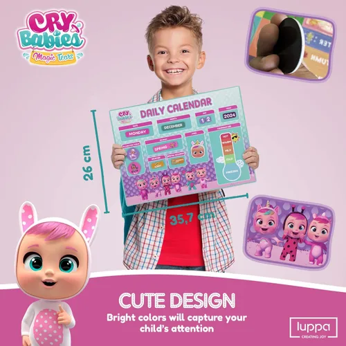 Miniatura 2 de Cry Baby My First - Calendario magnético para niños, aprendizaje atractivo, horario reutilizable y divertido gráfico de tareas, rutina diaria