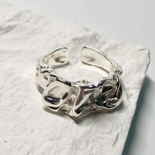 Miniatura 17 de Anillos de banda ancha de plata de ley 925 vintage hechos a mano para mujeres/hombres, anillo ajustable para el pulgar