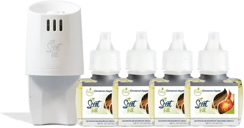 Miniatura 20 de Scent Fill Ambientador Enchufable de Naranja y Clavo, Repuestos de Aceite Perfumado, 2 Repuestos + Difusor