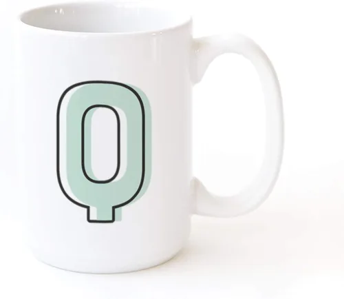 Miniatura 11 de The Cotton & Canvas Co. Candy Pop - Taza de café personalizada con monograma inicial con letra H y cerámica, para ella, para él