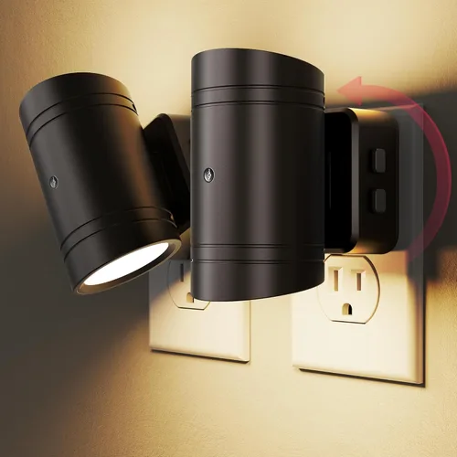 Miniatura 7 de Briignite - Luces nocturnas led enchufables, 3CCT, sensor de anochecer a amanecer, de 3000 K, regulable para pasillo, dormitorio, escalera, paquete