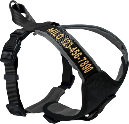 Miniatura 21 de Arnés para perro Pawtitas para entrenamiento de suave, ajustable, reflectante, acolchado para cachorros, Azul