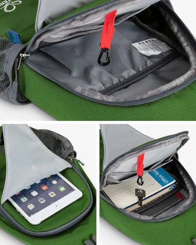 Miniatura 11 de WATERFLY Bolsa pequeña de senderismo: mochila cruzada para el pecho, mochila para hombres y mujeres con correa de hombro agradable a la piel