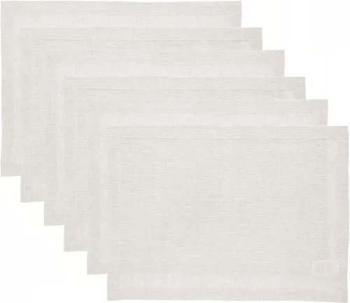Miniatura 53 de Solino Home Athena - Juego de 4 manteles individuales cuadrados de lino natural claro de 14 x 14 pulgadas, manteles individuales 100 % lino puro