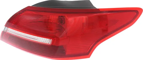 Evan Fischer Conjunto de luz trasera compatible con Ford Focus Sedan 2015-2018, lente roja, exterior del lado del pasajero