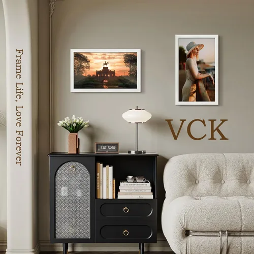 Miniatura 27 de VCK Marcos para póster de madera maciza de 22.375 x 34 pulgadas, marco de fotos A1 negro con montaje en pared, paquete de 3