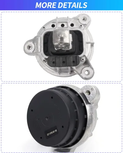 Miniatura 5 de Juego de 2 soportes de motor delantero izquierdo y derecho, compatible con BMW F10 F11 528i motor N20 (2012-2016), reemplaza # 22116785601