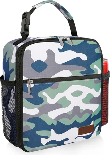 Miniatura 9 de Lonchera pequeña aislada para mujeres y hombres, lonchera Bento para niños, bolsas térmicas compactas portátiles para enfriar comidas con asa