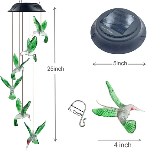 Miniatura 7 de Campanillas solares de colibrí, regalos de cumpleaños únicos para mujeres/mamá/abuela, mejores ideas de jardinería