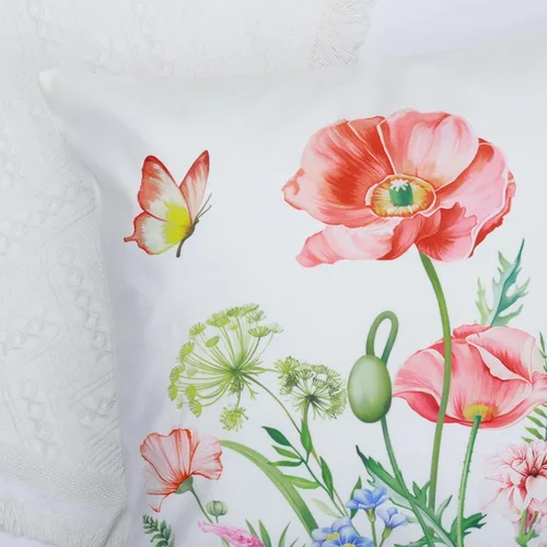 Miniatura 5 de Bonhause Juego de 4 fundas de almohada florales de 18 x 18 pulgadas, diseño de tulipanes, girasol, amapola, primavera, verano, flores, fundas