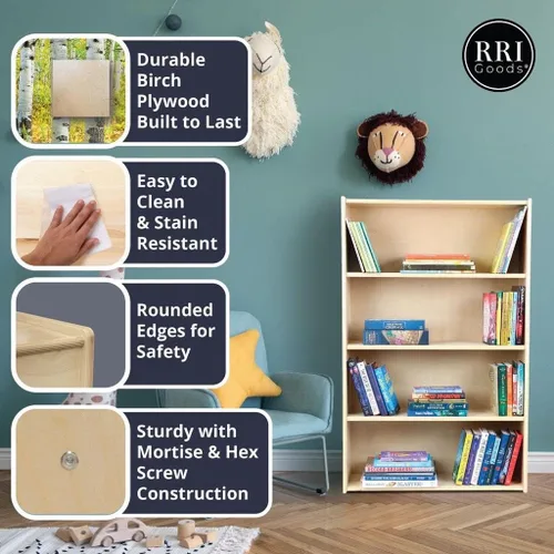 Miniatura 5 de Armario de almacenamiento de pared de 10 secciones, estantería con bandejas y ganchos surtidos para guardería, hogar, playschool Montessori muebles