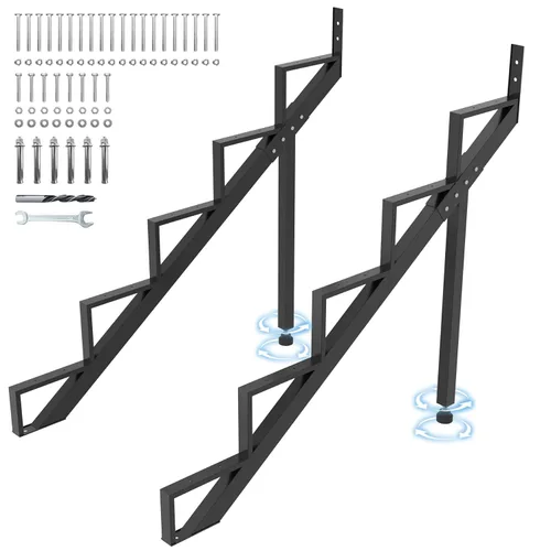 Miniatura 12 de Paquete de 3 elevadores de escalera de acero de 1 escalón, cuerda de escalera de metal resistente, cuerda de escalera de acero resistente