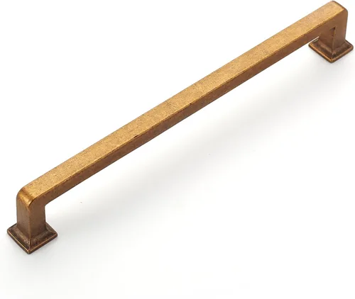 Miniatura 19 de Amerdeco - Paquete de 10 tiradores de latón cepillado para armarios con orificio central de 3 pulgadas (76 mm), tiradores para armarios de cocina