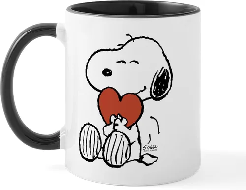 Miniatura 20 de CafePress Snoopy On Heart Mugs 11 oz (325 ml) Ceramic Coffee Mug