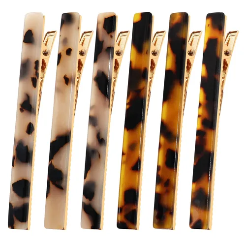Miniatura 9 de Cobahom 6 pinzas para el cabello, accesorios para el cabello para mujeres, pasadores de pico de pato de resina, pinzas para el cabello elegantes