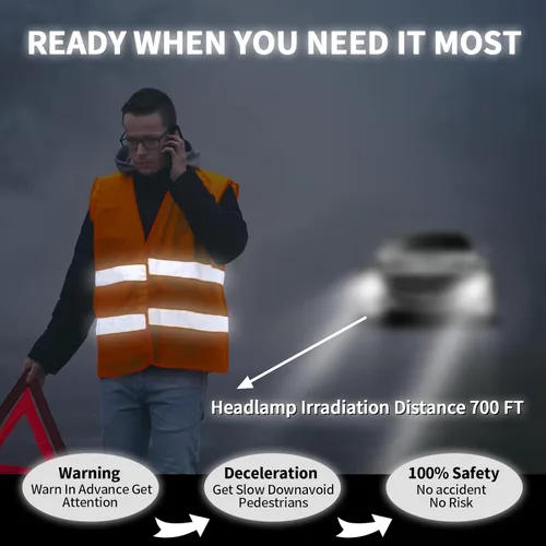 Miniatura 4 de Chaleco de seguridad, chaleco reflectante de alta visibilidad para hombres, trabajo, ciclismo, corredor, topógrafo, voluntario, carretera
